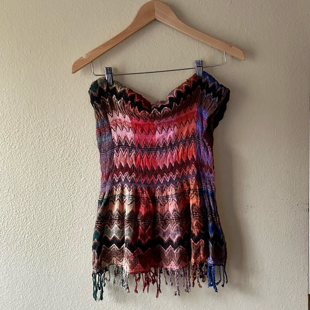 Multicolored bohemian Baba scarf
